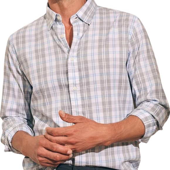 Faherty Other - Faherty Men's Long-Sleeved Plaid Button-Down Shirt gray Men's M Classic Style